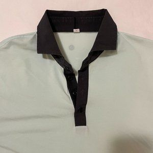 Lululemon polo light aqua and navy L